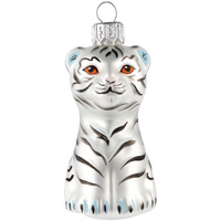 Елочная игрушка «Бенгальский тигр», белый