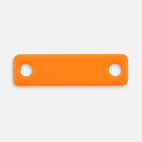 Шильдик металлический Alfa Liten, оранжевый неон