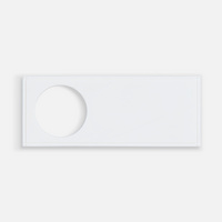 Лейбл из ПВХ с вырубкой «Круг», белый
