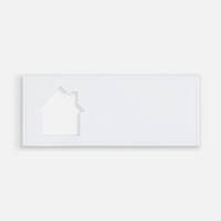Лейбл из ПВХ с вырубкой «Дом», белый