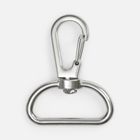 Застежка-карабин Snap Hook, L, серебристая (хром)