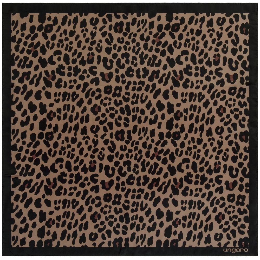 Платок Leopardo Silk, коричневый