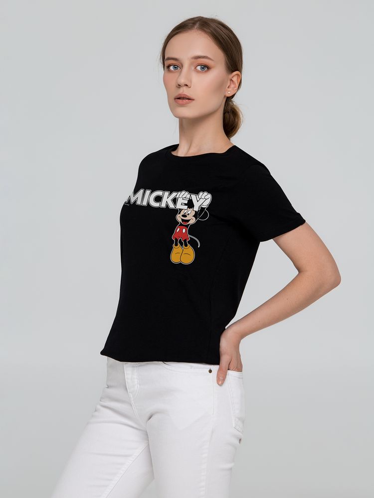 Футболка женская Mickey, черная