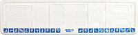 Рамка для регистрационного номера автомобиля «Пиктограммы», белая