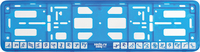 Рамка для регистрационного номера автомобиля «Пиктограммы», голубая
