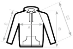 Толстовка женская Hooded Full Zip ярко-синяя