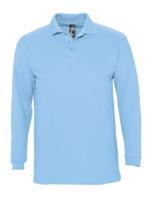 Рубашка поло мужская с длинным рукавом WINTER II 210 голубая