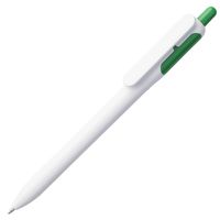 Ручка шариковая Bolide, белая с зеленым