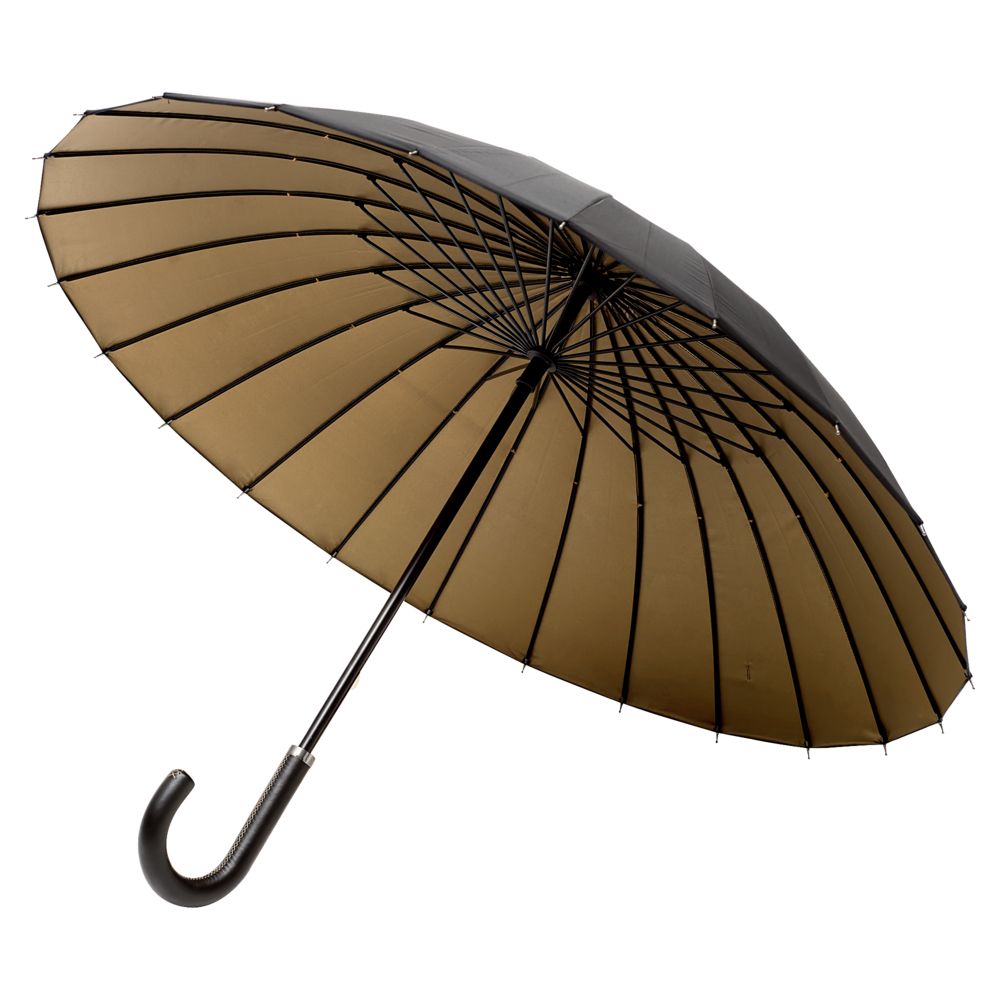 Зонт-трость Ella, черный с бронзовым